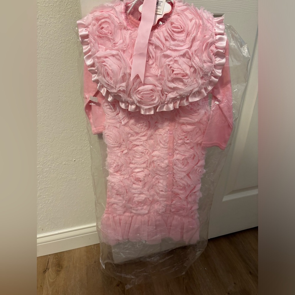 Brand new with tags mudpie gown 0-6m babygirl
